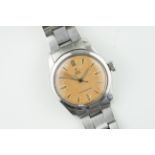 TUDOR OYSTER HONEYCOMB DIAL WRISTWATCH REF. 7904, circular salmon honeycomb dial with hour markers