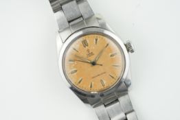 TUDOR OYSTER HONEYCOMB DIAL WRISTWATCH REF. 7904, circular salmon honeycomb dial with hour markers