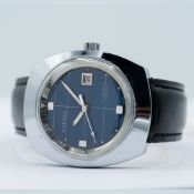 *TO BE SOLD WITHOUT RESERVE* GENTLEMAN'S COSSAK LEVER BLUE DIAL, CIRCA. 1970S, 36MM CASE, circular