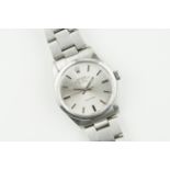 ROLEX OYSTER PERPETUAL AIR-KING PRECISION REF. 5500 CIRCA 1988, circular silver dial with applied