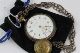 SILVER ZENITH POCKET WATCH