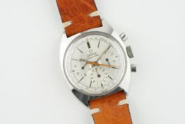 OMEGA SEAMASTER CHRONOGRAPH REF. 145.016 CIRCA 1968, circular silver triple register dial with stick