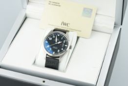 IWC SCHAFFHAUSEN XVII WRISTWATCH W/ BOX REF. IW326501, circular black dial with hour markers and