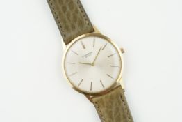 UNIVERSAL GENEVE 18CT ROSE GOLD ULTRA THIN WRISTWATCH, circular silver dial with gold applied hour