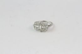 18wg diamond boat ring TDW Est 2carats