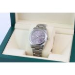 ROLEX OYSTER PERPETUAL RED GRAPE REFERENCE 116000 BOX AND PAPERS 2015