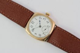 9CT VINTAGE ELGIN TRENCH WATCH MANUAL WIND