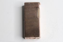 Vintage Aldunil Dunhill Pairs Lighter, Rose gold plated, French marks and Import marks to base,