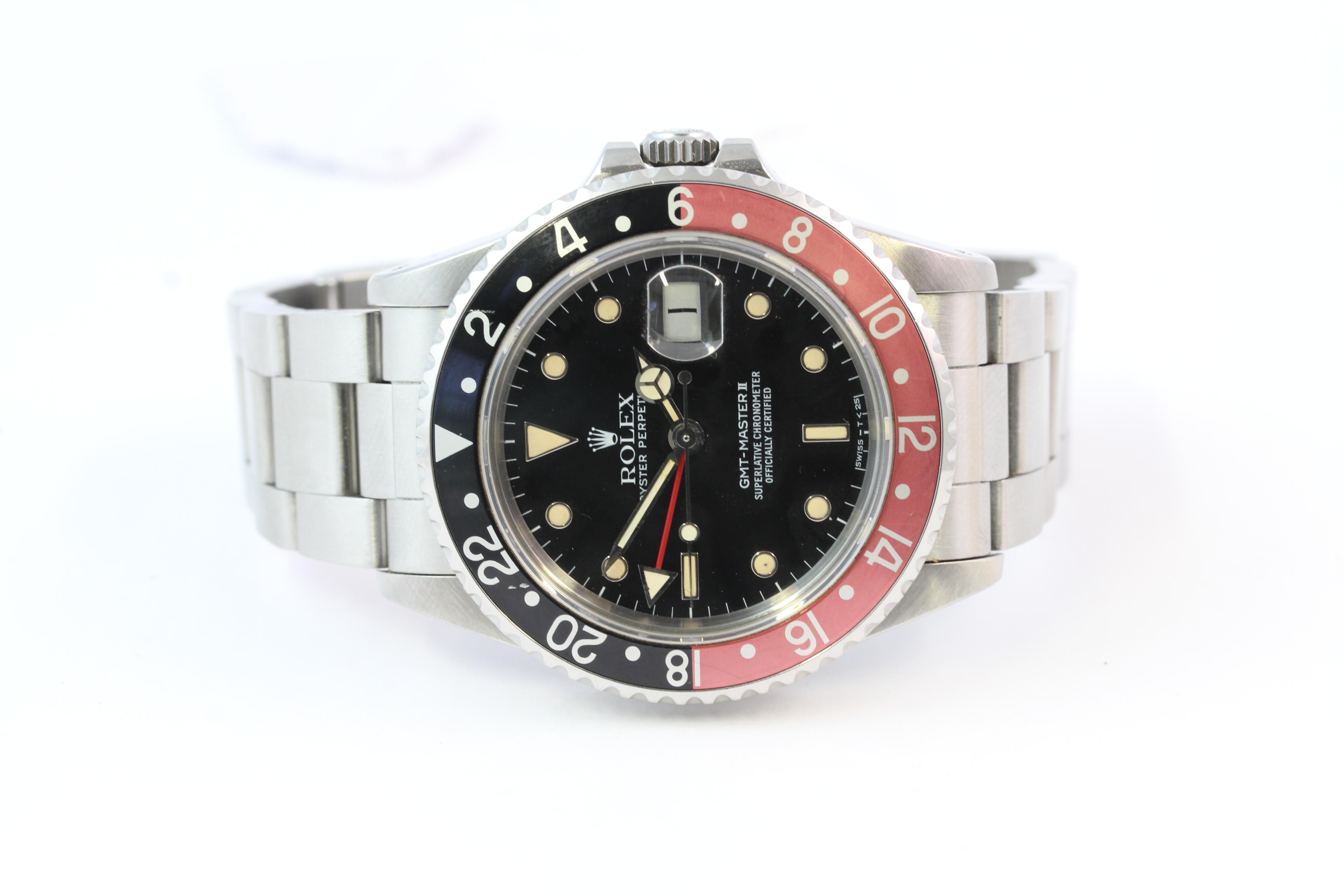 RARE ROLEX GMT MASTER II 'FAT LADY' NON DATE DIAL REFERENCE 16760 CIRCA 1984 - Image 2 of 11