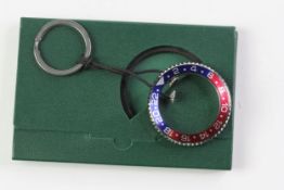 STEEL "ROLEX GMT PEPSI" BEZEL KEYRING ***disclaimer*** THIS PRODUCT HAS NO RELATION TO ROLEX BESIDES