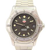 1990S TAG HEUER AUTOMATIC 2000 SERIES DIVE WATCH MODEL 669.206F 38MM STAINLESS STEEL ON FLIPLOCK