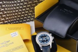 BREITLING CHRONOSPACE DIGITAL/ANALOG CHRONOMETER WRISTWATCH W/ BOX & GUARANTEE PAPERS REF. A78365