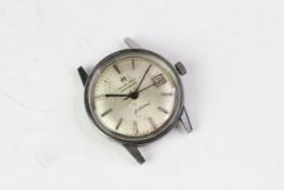 VINTAGE HAMILTON ESTORIL AUTOMATIC, circular silver dial with baton hour markers, date function at 3