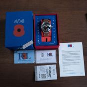 GENTLEMAN'S UNWORN AVI-8 ROYAL BRITISH LEGION VINTAGE BROWN, MECA-QUARTZ, 2021 BOX & PAPERS, 40MM