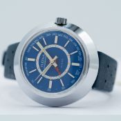 *TO BE SOLD WITHOUT RESERVE* GENTLEMAN'S ILONA ALARM BLUE DIAL, CIRCA. 1970S, 42.5MM CASE,