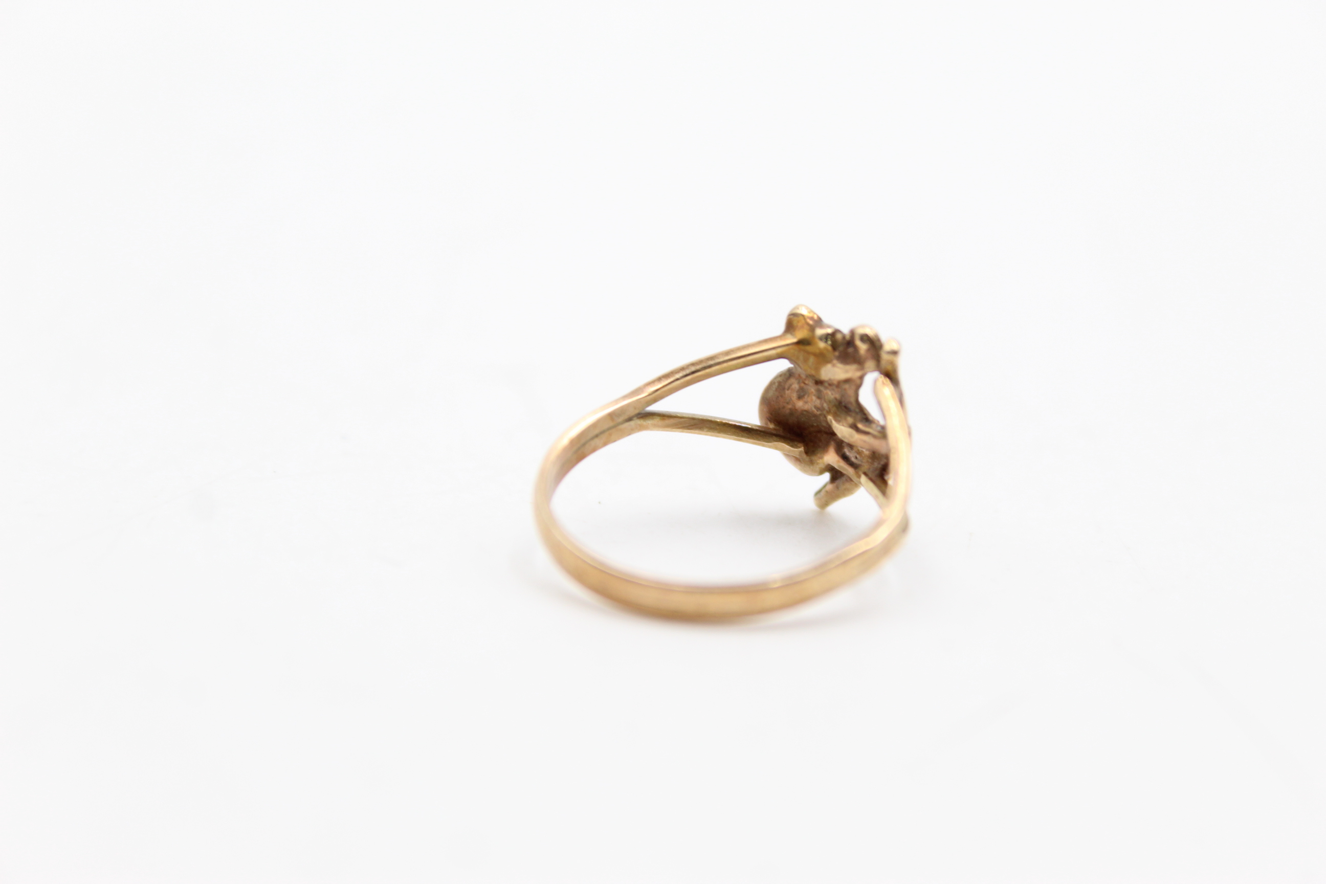 9ct gold koala bear ring (2.2g) - Image 5 of 7