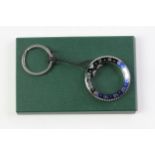 STEEL "ROLEX GMT BATMAN" BEZEL KEYRING ***disclaimer*** THIS PRODUCT HAS NO RELATION TO ROLEX