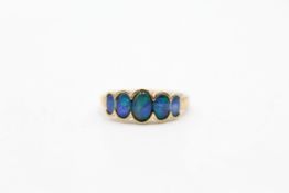 9ct gold opal graduated five stone ring (2.5g)