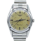 1957 LONGINES SILVER ARROW MANUAL WIND IN STAINLESS STEEL ON RARE LONGINES FIXOFLEX BRACELET MODEL