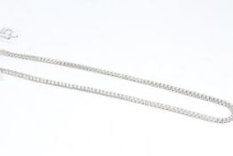 18CT WHITE GOLD NECKLACE WITH BRILLIANT CUT DIAMONDS