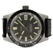 GENTLEMAN'S RARE SEIKO AUTOMATIC "62MAS" DIVER, 6217-8001, CIRCA. 1966, 38MM CASE, circular black