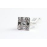 2.40ct Diamond Tablet Ring, Princess cut and Emerald Cut Diamonds, estimated total weight 2.40ct,