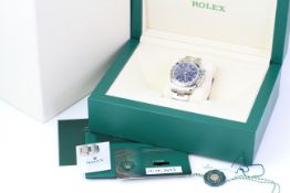 18CT ROLEX DAYTONA BLUE DIAL REFERENCE 116509 BOX AND PAPERS 2022