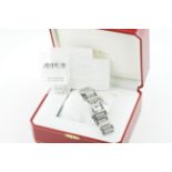 CARTIER TANK FRANCAISE W/ BOX & GUARANTEE REF. 2302, square guilloche dial with roman numeral hour