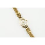 TUDOR ROYAL 9CT GOLD WRISTWATCH CIRCA 1965, circular dial with hour markers and hands, 15mm 9ct gold