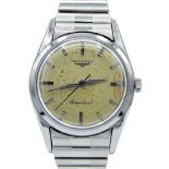 LONGINES SILVER ARROW MANUAL WIND IN STAINLESS STEEL ON RARE LONGINES FIXOFLEX BRACELET MODEL 9100 &