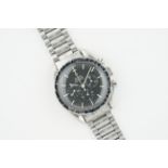 OMEGA SPEEDMASTER PROFESSIONAL CHRONOGRAPH REF. 105.012-66, circular black dial with hour markers