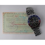 VINTAGE ROLEX GMT MASTER 'PEPSI' REFERENCE 6542 WITH PAPERS 1959