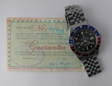 VINTAGE ROLEX GMT MASTER 'PEPSI' REFERENCE 6542 WITH PAPERS 1959
