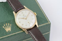 VINTAGE 9CT ROLEX PRECISION REFERENCE 12868 WITH BOX CIRCA 1950's