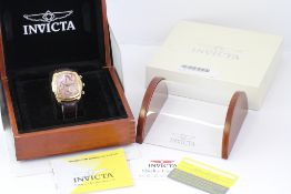 18CT INVICTA DRAGON LUPAH CHRONOGRAPH WRISTWATCH WITH BOX AND PAPERS,