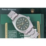 ROLEX MILGAUSS CUSTOMISED MATTE CASE REFERENCE 116400GV WITH PAPERS 2008