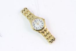 25MM GOLD PLATED LADIES CITIZEN ECO-DRIVE WATCH