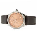 MID-SIZE ZENITH ELITE AUTOMATIC SALMON DIAL, 90/01.0050.680, CIRCA. 1998, 31MM CASE, circular salmon