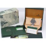 ROLEX SEA DWELLER REFERENCE 16600 BOX AND PAPERS 2007, circular gloss black dial with applied hour