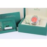 ROLEX OYSTER PERPETUAL 41 CORAL RED REFERENCE 124300 BOX AND PAPERS 2022