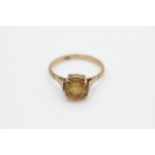 9ct gold citrine solitaire ring (2.2g)