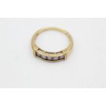 9ct gold tanzanite channel setting ring (2.7g)