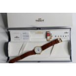 18CT TISSOT DRESS WATCH WITH BOX AND PAPERS