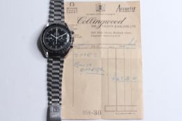 OMEGA SPEEDMASTER PROFESSIONAL 145.022 WITH PAPERS '220' BEZEL STRAIGHT WRITING