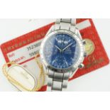 OMEGA SPEEDMASTER DAY DATE CALENDAR AUTOMATIC CHRONOGRAPH W/ GUARANTEE CARD & SWING TAG REF.