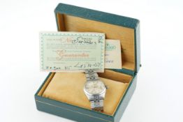 ROLEX OYSTER PERPETUAL AIR-KING-DATE PRECISION W/ BOX & GUARANTEE REF. 5700, circular silver dial