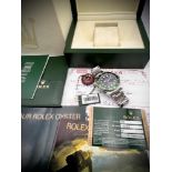 ROLEX SUBMARINER 'KERMIT' 16610LV BOX AND PAPERS FULL SET 2010