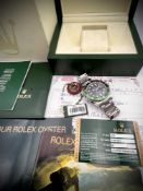 ROLEX SUBMARINER 'KERMIT' 16610LV BOX AND PAPERS FULL SET 2010
