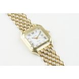 GENEVE DATE QUARTZ 14CT GOLD WRISTWATCH