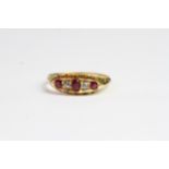 Antique 18 CT gold ruby and diamond rings. Fully hallmarked for 18 carat gold with a Birmingham